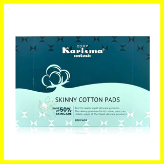 Karisma Skinny Cotton Pads 200 Pads แคริสม่า สําลีโทนเนอร์แผ่นบาง.