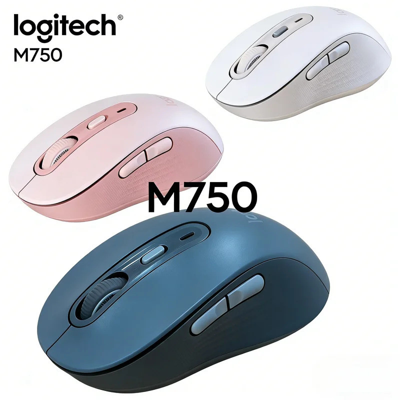 M750 Logitech Cross-Screen Mouse, Bluetooth Wireless Dual-Mode, Silent, Multi-Device Sync สําหรับธุร