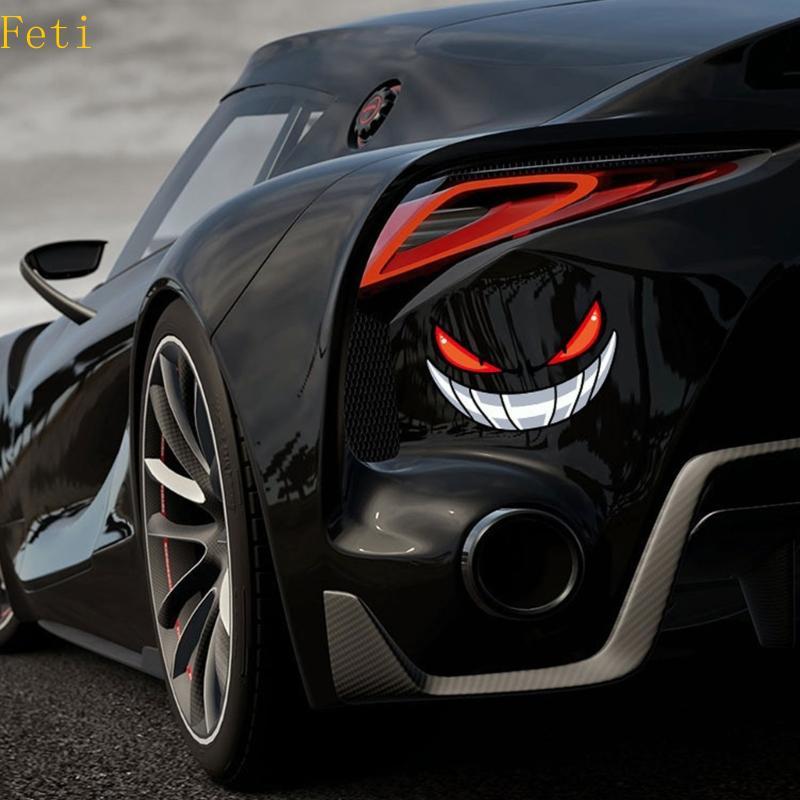 Reflective Demons Eye Scooters Sticker Punk Gothic Motorcycles Decal for Vehicle