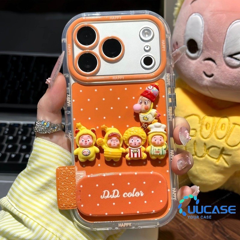 เคสโทรศัพท์สําหรับIPhone 17 16plus 11 12 13Pro Max 14Plus XR XS Max 7 8 Plusการ์ตูนDot-ลายตุ๊กตาฝาครอบโทรศัพท์สําหรับIPhone 15Pro Maxซิลิโคนนุ่มสาวเพื่อนNYS