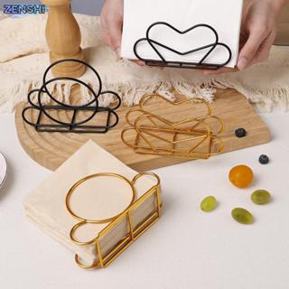 [Zen-t] 1 ชิ้นเหล็กหรูหราสําหรับที่วางผ้าเช็ดปากรูปหัวใจ/รอบ…