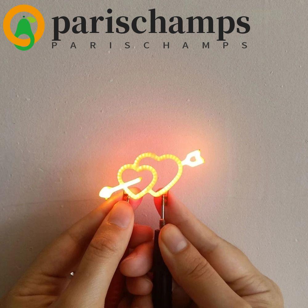 PARISCHAMPS LED Edison Filament, 3V Retro Diode Light Filament, Love Letter ตกแต่งการ์ตูนยืดหยุ่น Mi