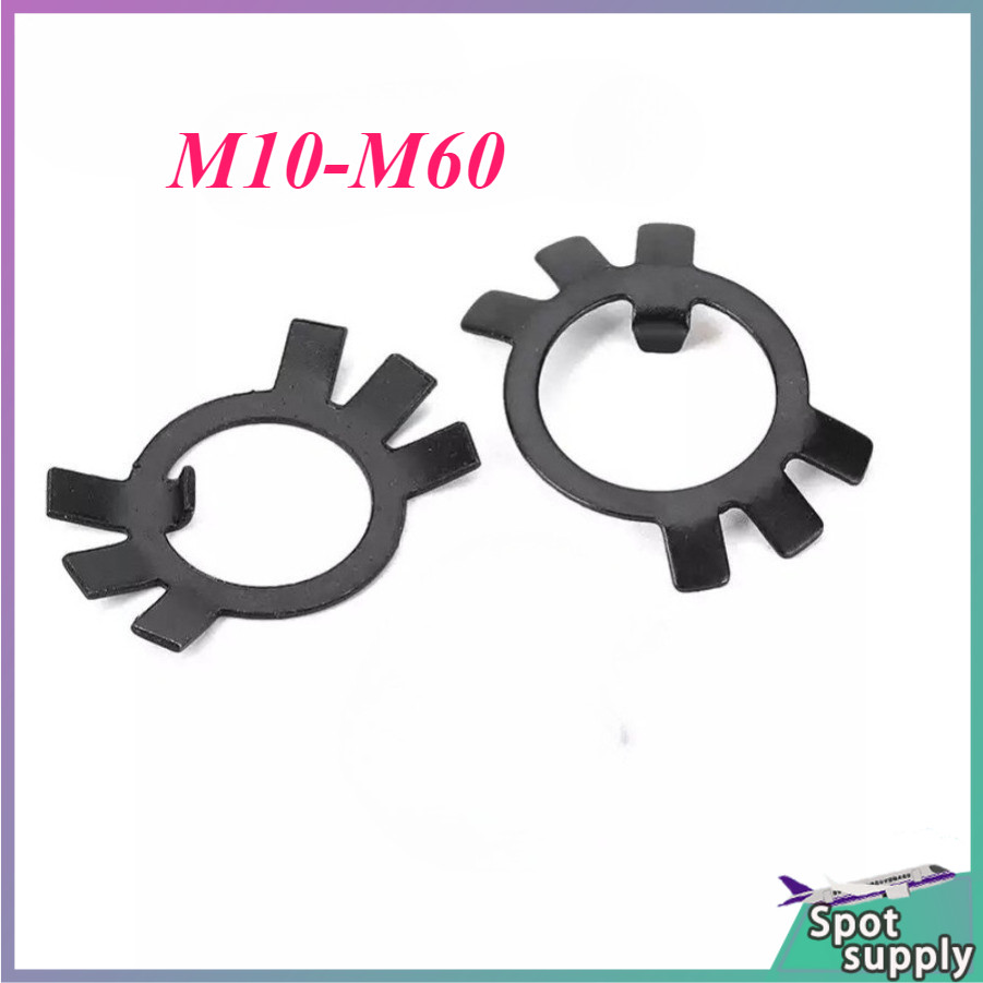 ปะเก็นตรวจสอบสีดําหยุดปะเก็นเหล็กสีดําหกกรงเล็บกษัตริย์ล็อคแผ่นM10-M60 HJ-L001