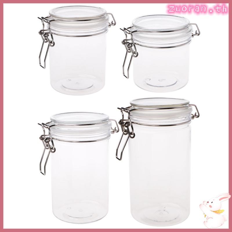 ZUO PETP Storage กล่องนม Clamp ฝาปิด Air แน่นปิดผนึกล็อค Jar ห้องครัว