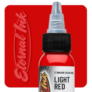 หมึกสัก Eternal 1 ออนซ์ สี LIGHT RED ขวด 30ml - (วันหมดอายุ : 2028 และ 2029)
