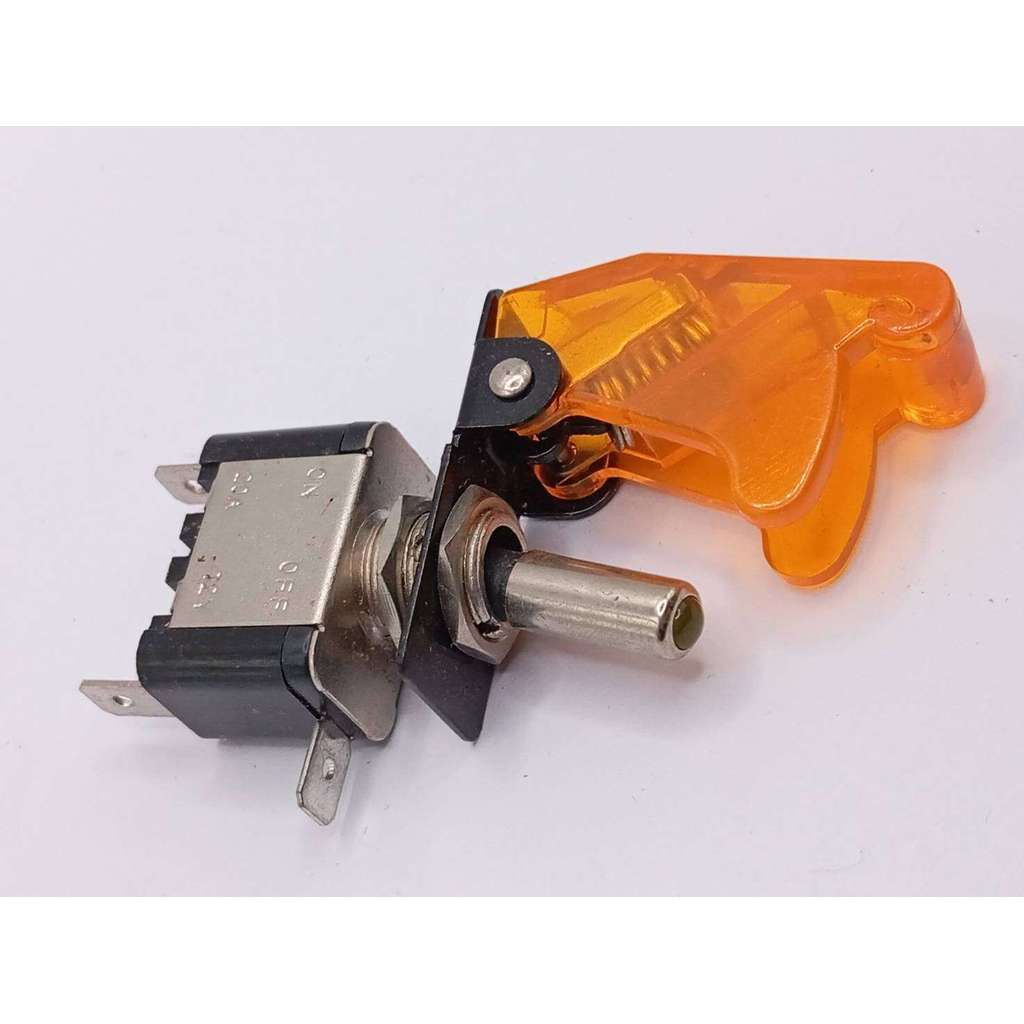 แบรนด์แท้ สวิตช์โยกแบบมีฝาครอบ (Toggle Switch with Safety Cover) สไตล์เครื่องบิน 12v พร้อมส่งจากไทย ราคา ถูกที่สุด ดีลบีเคเค แกลเลอรีภาพที่ 4