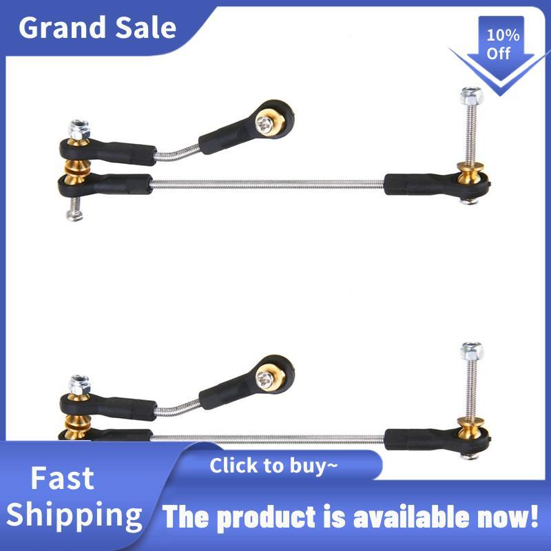 2 ชุดพวงมาลัย Link Servo Link Rod พวงมาลัยสําหรับ C14 C24 C34 B1 B14 B24 B16 B36 1/16 RC รถอะไหล่