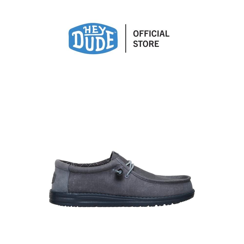 HEYDUDE รองเท้าลำลองผู้ชาย WALLY STRETCH CANVAS BLOCK รุ่น 44353-1VT - GRANITE GREY/MULTI