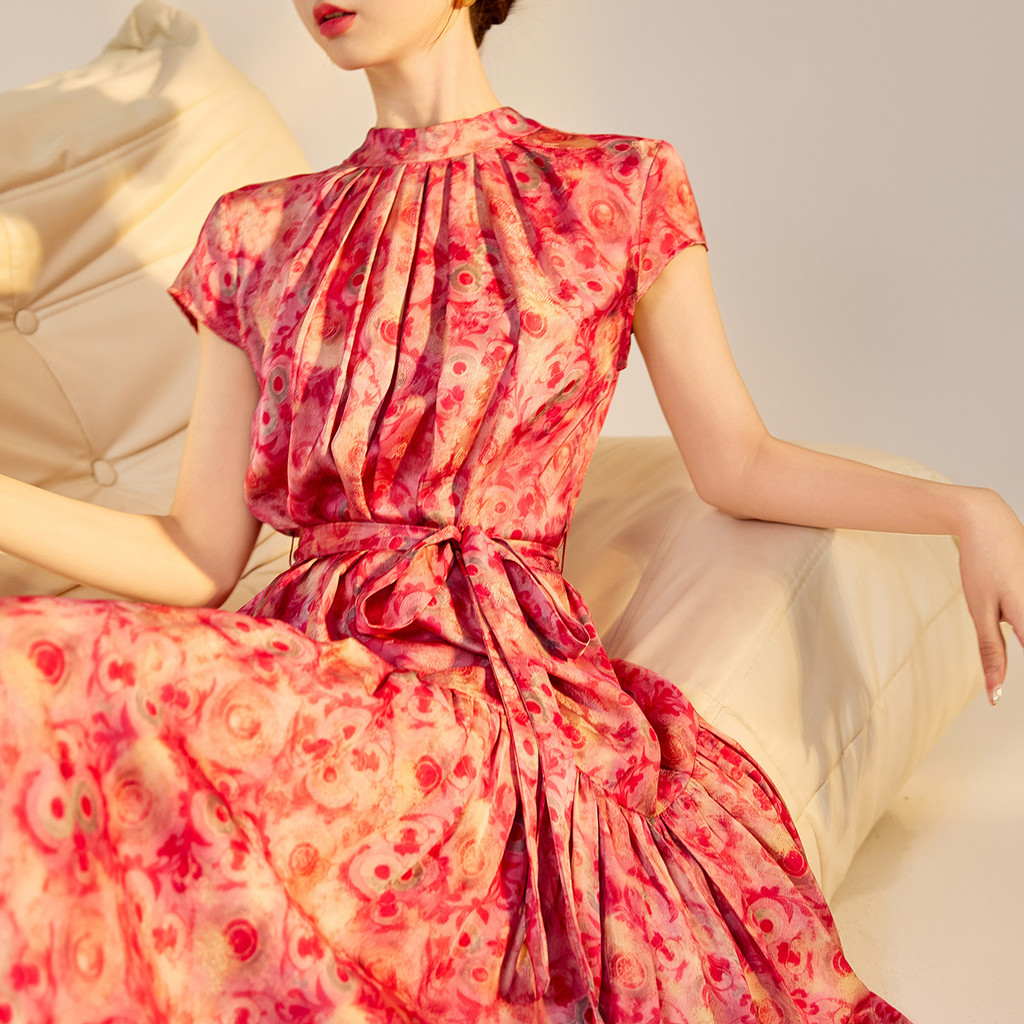 ใหม่สไตล์จีนแฟชั่น All-Match Lace-Up Design ผู้หญิงหรูหราสไตล์จีนแฟชั่นปักกระโปรงยาว ZX สไตล์ N5069 