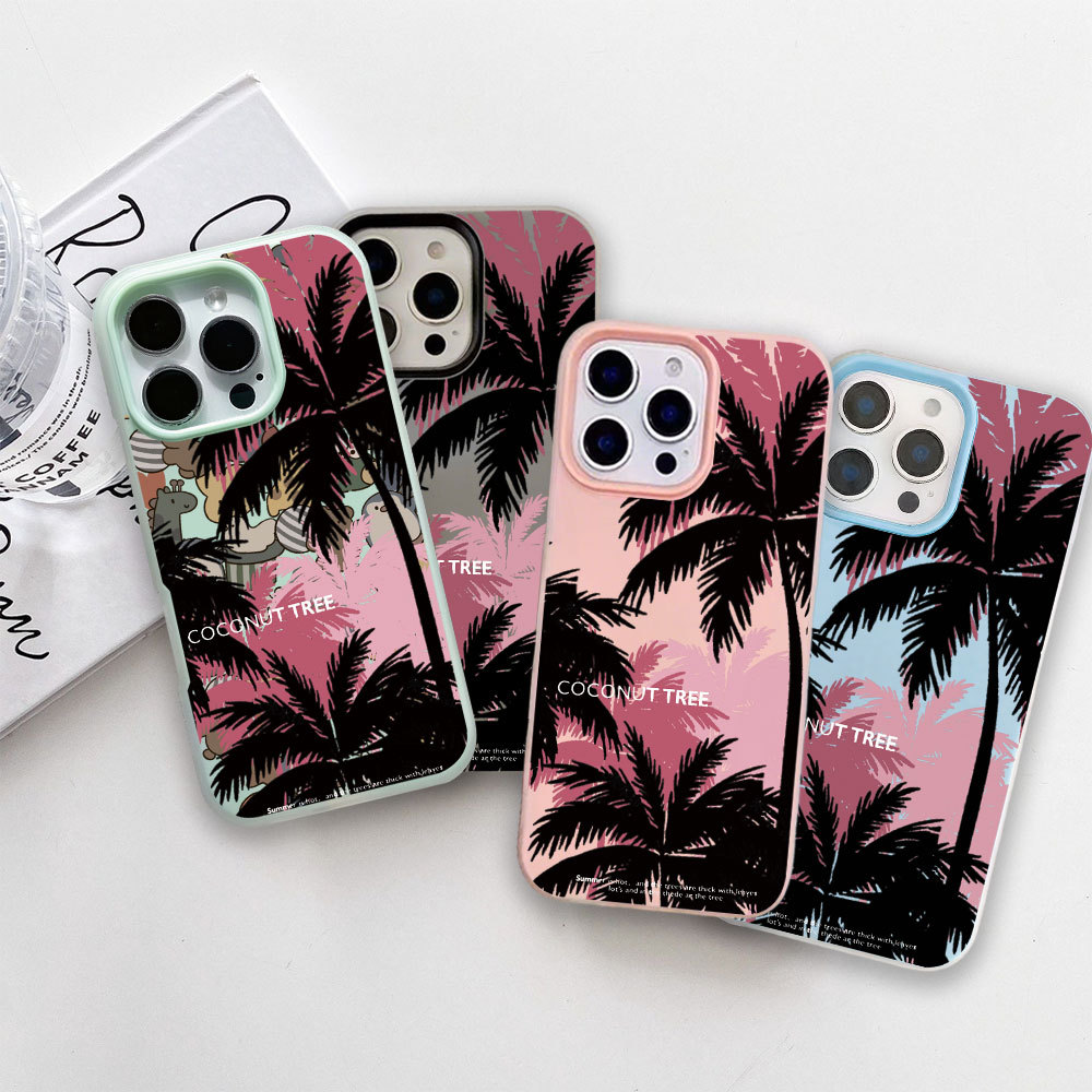 สีชมพูมะพร้าว Tree Case 2 in 1 สําหรับ Itel A90 S25 ULTRA P65 RS4 S23 S23 + POVA7 POP9 Hot40 Smart9 