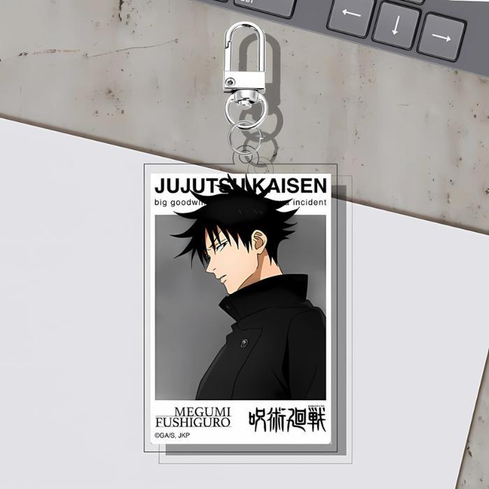 พวงกุญแจ Jujutsu Kaisen กรอบอะคริลิค | Gantungan Kunci Jujutsu Kaisen UV พิมพ์ 2 วินาทีบนกรอบอะคริลิค 3 มม. - Megumi