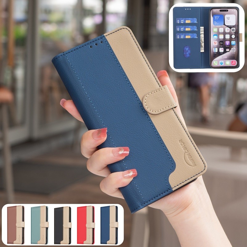 สําหรับ Redmi Note 15 14 13 Pro Plus Redmi 14C 13C A5 A3 แฟชั่นหนังพลิกเคสโทรศัพท์ช่องใส่การ์ดกระเป๋าสตางค์หนังแม่เหล็กกรณีป้องกัน