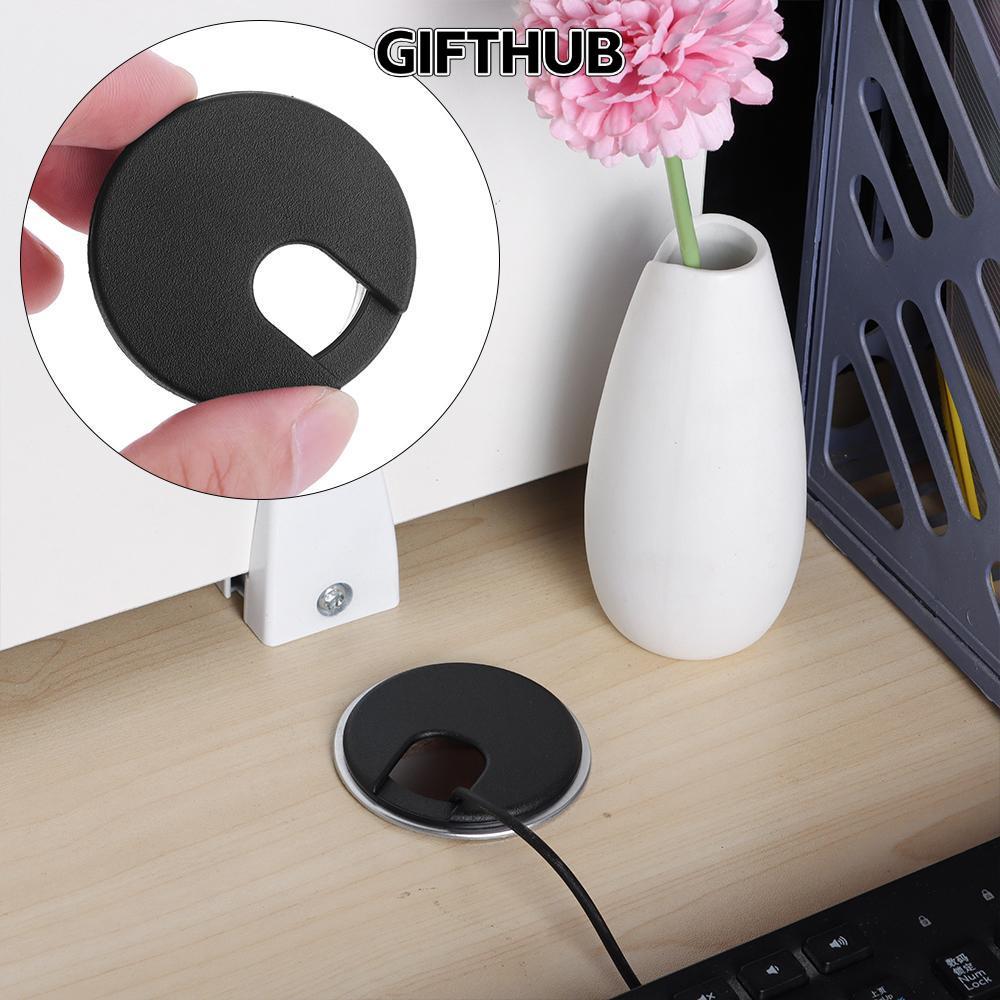 GIFTHUB 35/50 มม.คอมพิวเตอร์ Grommet Organizer Buckle Line Cable Clamp Tidy Line Box