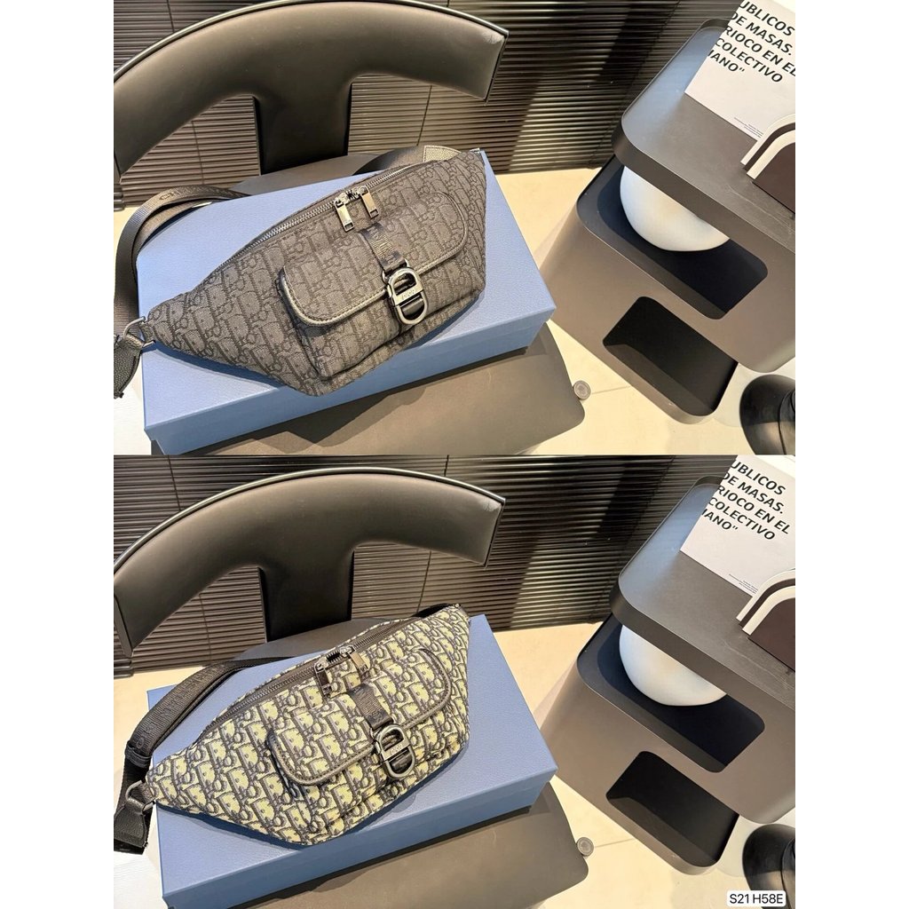 กล่องแมทช์และกระเป๋าคาดหน้าอก ดิออร์ พร้อมโลโก้นิรันดร์ ออกแบบมาให้มั่นใจและสวมใส้ง่าย รหัสสินค้า H5