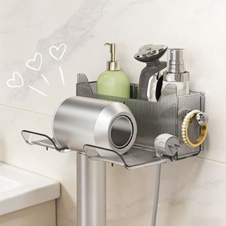 ที่วางไดร์ ที่แขวนไดร์เป่าผม ชั้นติดผนัง ไม่ต้องเจาะผนัง เก็…