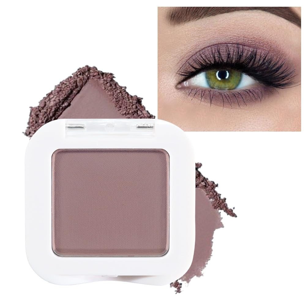 Evpct Mauve Taupe Matte Single Eye Shadow Palette แต่งหน้าสําหรับผู้หญิงเก่า, Plum Lavender สีม่วงธร