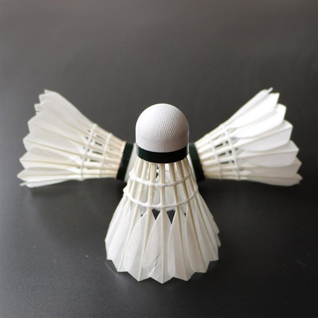 3x Badminton Shuttlecocks Professional White High Speed Duck Feather Badminton Ball for  Training Sp
