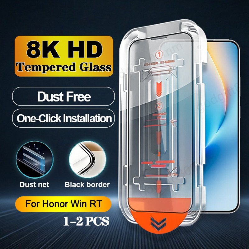 Honor Win RT ติดตั้งง่ายกระจกนิรภัยสําหรับ Honor Win 400 Lite X8c X7c X6c X8b X7d X7b X8a X7a X6a 20