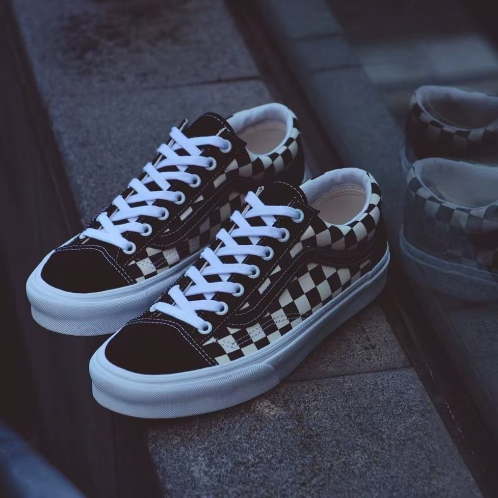 ของแท้ 100%🏆 Vans Style 36 Retro Chec Sneakers kสบาย รองเท้ากีฬา รองเท้าผ้าใบ🚚จัดส่งที่รวดเร็วและฟรี