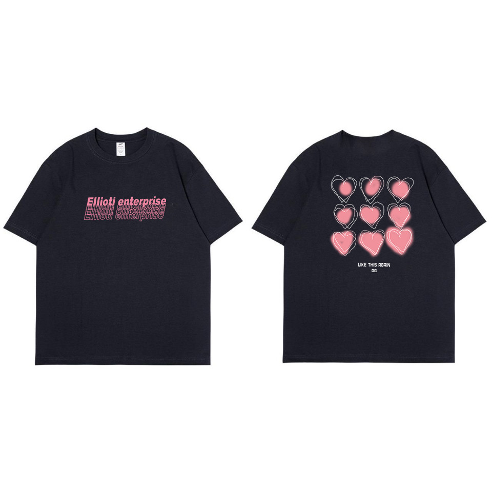 Ts078ootdreadystockcod100ment-shirttstylekoreanoversizeunisexcottonwoman2026couple เกาหลี T4BR