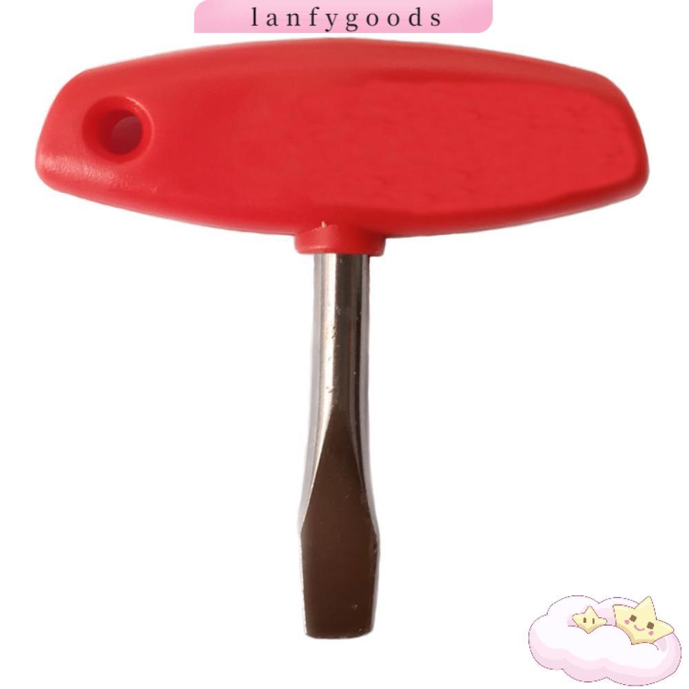 LANFYGOODS Slotted ไขควง, พลาสติก ABS สีแดง T Handle, T-bar Grip 3.78 นิ้วเหล็กคาร์บอน T Bar Worksho