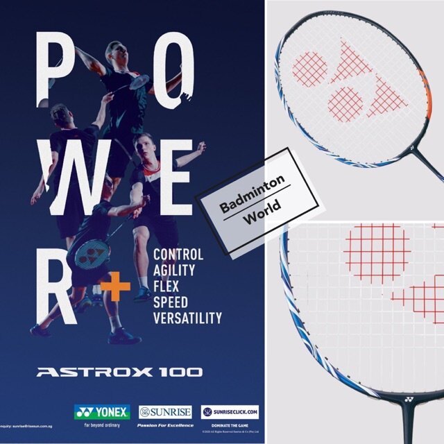 ไม้แบดมินตัน Yonex Astrox 100 ZZ ผลิตจากวัสดุคาร์บอนเต็ม เชือกและด้ามจับมาพร้อมใช้งาน
