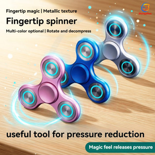 นิ้วเรืองแสงโลหะผสม Gyro Spinner อุปกรณ์เสริมมือหมุนของเล่น,…