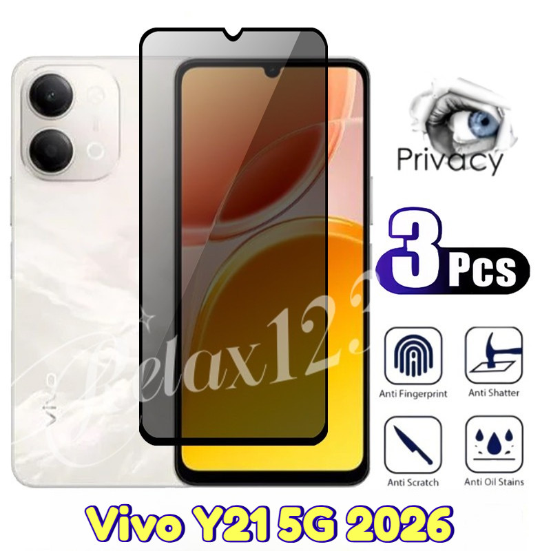 สําหรับVivo Y21 5G 3PCS Anti-Spyความเป็นส่วนตัวสําหรับVivo Y21 Y21d VIVO Y21D VivoY21 Vivo Y 21 5G 4