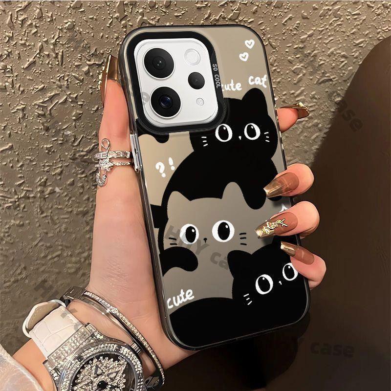 เคส Vivo V70 5G เคส กรณีน่ารักแมวดํา ins สไตล์กันกระแทก