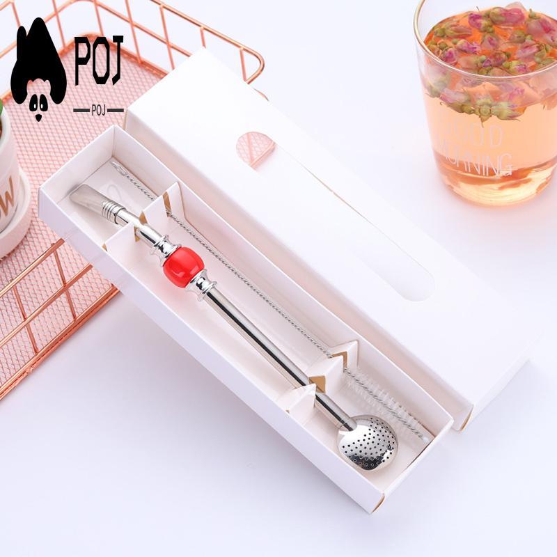 Yerba Mate Tea Bombilla Straws ทําความสะอาดง่ายและสะดวกในการใช้งานสําหรับครอบครัวเพื่อนของขวัญ