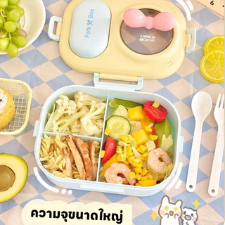 COD กล่องข้าวเด็ก กล่องอาหารกลางวัน เบนโตะ แบบพกพา กล่องอาหารกลางวัน สามารถใช้กับไมโครเวฟได้