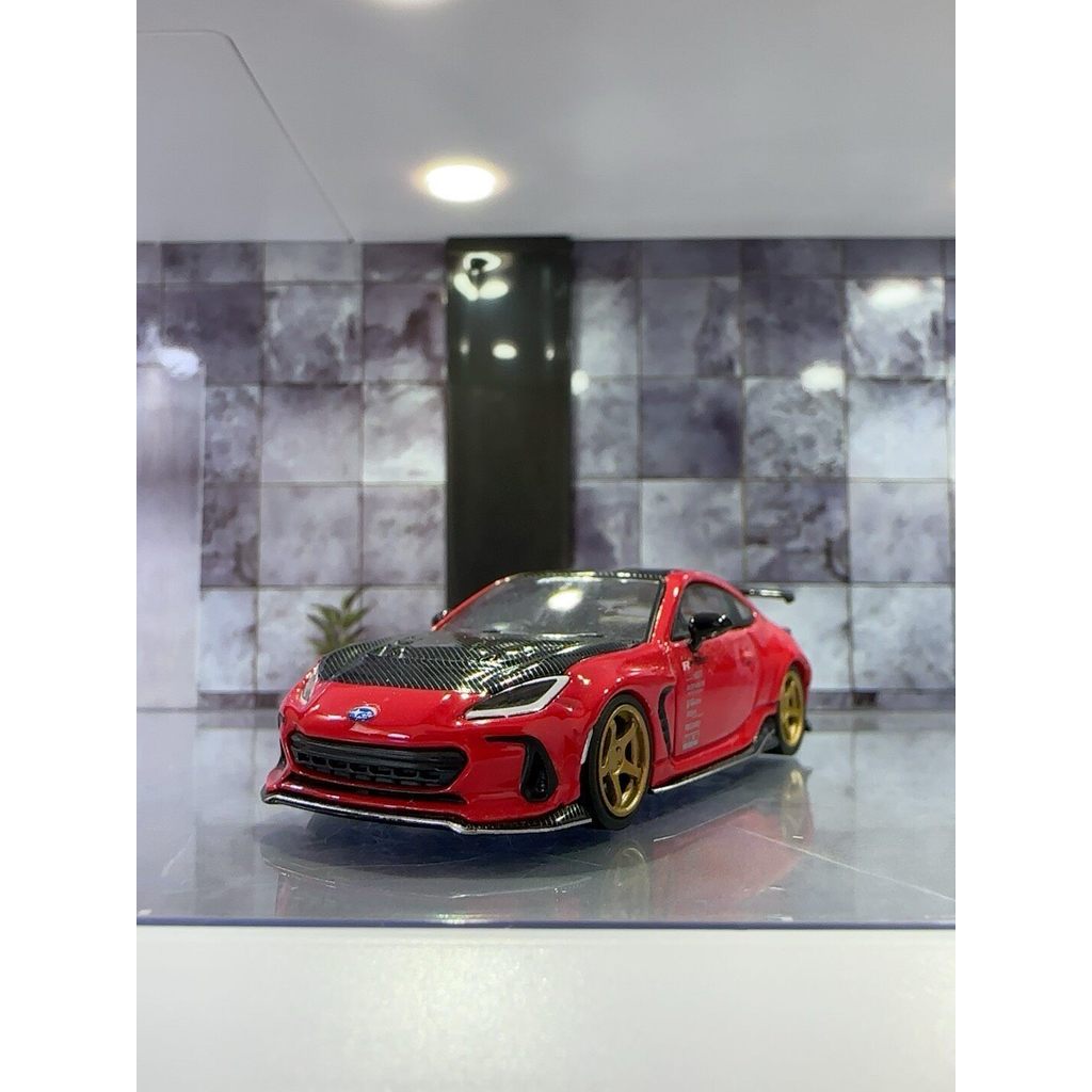 No Box CM+Model+Subaru BRZ+ARISING+Red Carbon Cover+1: 64 มีกล่องคริสตัลธรรมดา ยืนยันวิดีโอถ่ายภาพ ข