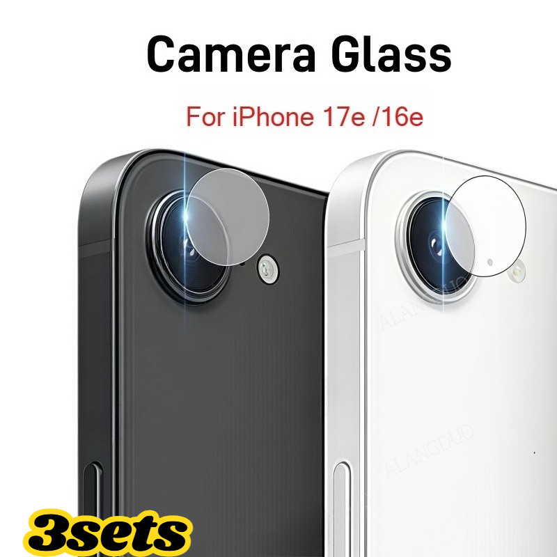1-3 ชุดเลนส์กล้องฟิล์มกระจกนิรภัยสําหรับ iPhone 18 16e 16 Pro Max Plus โทรศัพท์ฝาหลังเลนส์ฟิล์มแก้วส