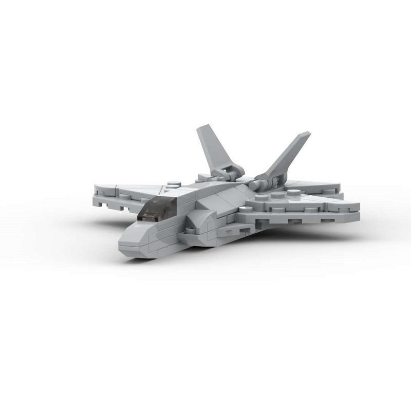 MOC บล็อกตัวต่อ F35 Lightning 2 Fighter เด็กประกอบการศึกษาอนุภาคขนาดเล็กเครื่องบินทหารโมเดลของเล่นเค