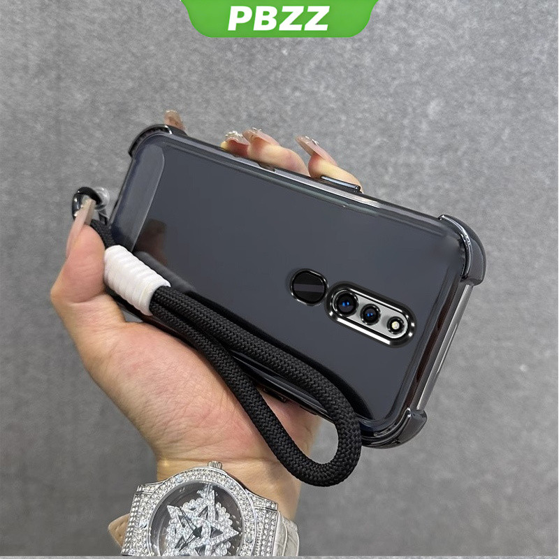 PBZZ เคสสําหรับ OPPO F11 Pro OPPO F11 เคสโทรศัพท์ Softcase ซิลิโคนกันกระแทกปกดีไซน์ใหม่ความงามใสพร้อมเชือกเส้นเล็กสําหรับสาว SJST01