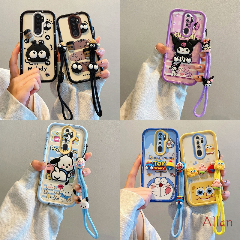 เคส oppo a9 2020 / a5 2020 กรณี TPU 2026 ใหม่ Kawaii ซิลิโคนนุ่มคลุมทั้งหมดกันกระแทก, Lanyard Anti-Loss เคสโทรศัพท์ BSJGS