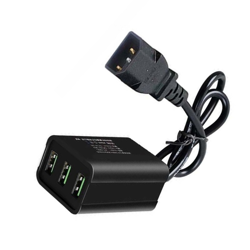 Addtoyou11 กันน้ํา 3 พอร์ต USB Charger หลายการป้องกันสําหรับ Ebike ทํางาน 12V 36V 48V 60V 72V 90V แบ