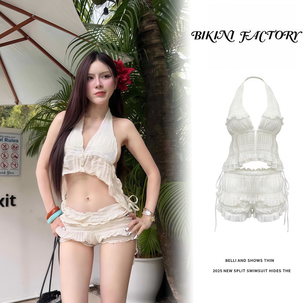 จัดส่งตอนนี้🥰ชุดว่ายน้ำทูพีช เซ็กซี่ bikini เว้าหลัง 2ชิ้น สไตล์ฤดูร้อนใหม่ !! มีไซส์ S-L|น้ำหนัก 38-58 กก. Y771
