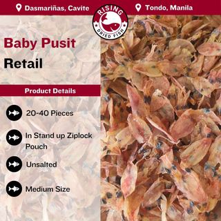 100g Dried Baby Pusit - From Vietnam