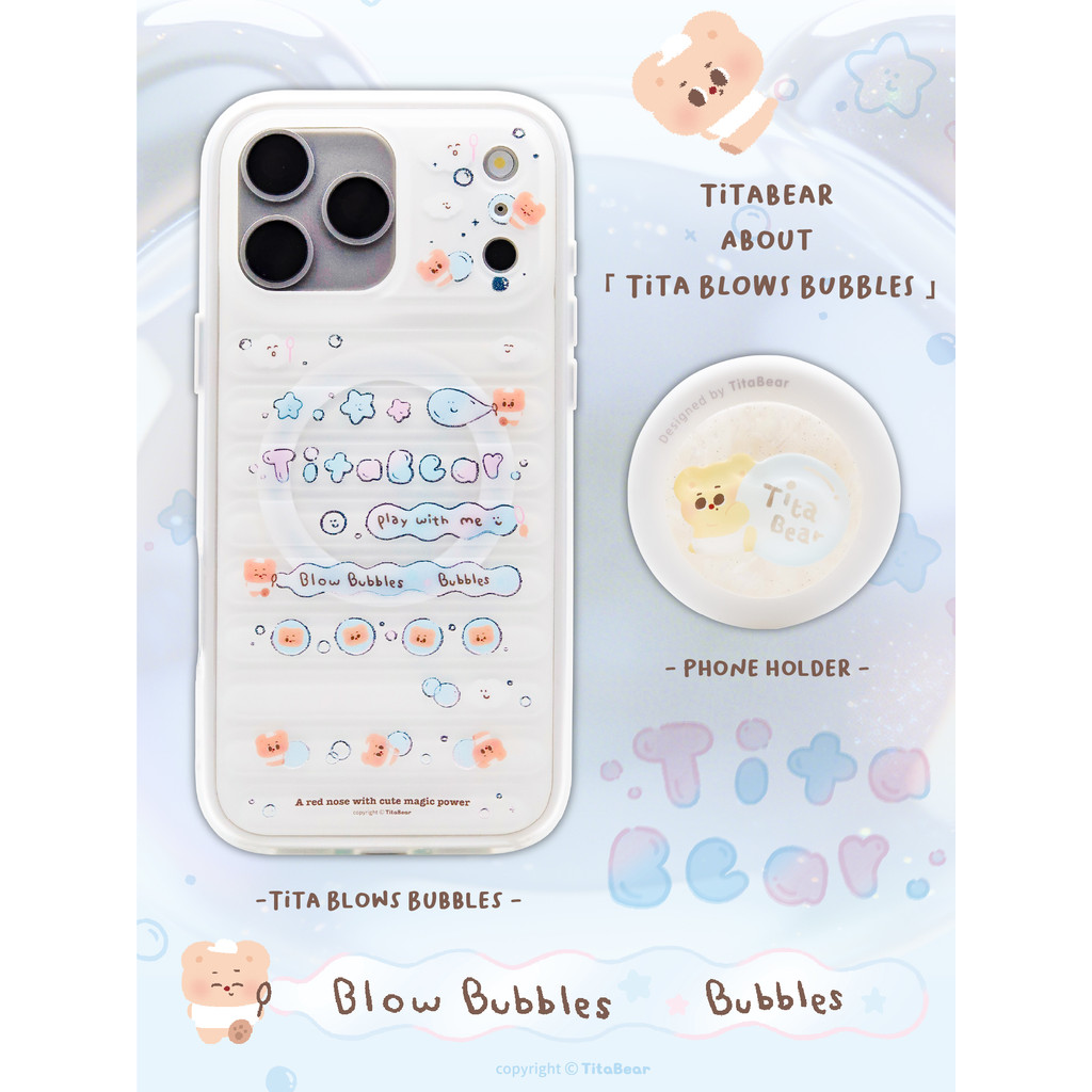 เคสไอแพด 425 degree เคส 425 TitaBear Bubble Blowing เหมาะสําหรับ iPhone17promax เคสโทรศัพท์แม่เหล็กเ