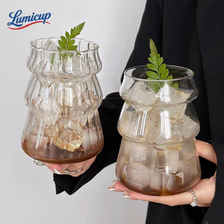 แก้วกระจก500ml ขนาดใหญ่ | รูปทรงลูกข้าวโพดสุดน่ารัก | มีลายตีน/ล้างเปล่า | แก้วดื่มเครื่องดื่มเย็น