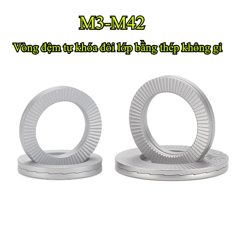 304 สแตนเลส Double Stack เครื่องซักผ้าล็อคตัวเอง M3-M42 (HJX-VN)