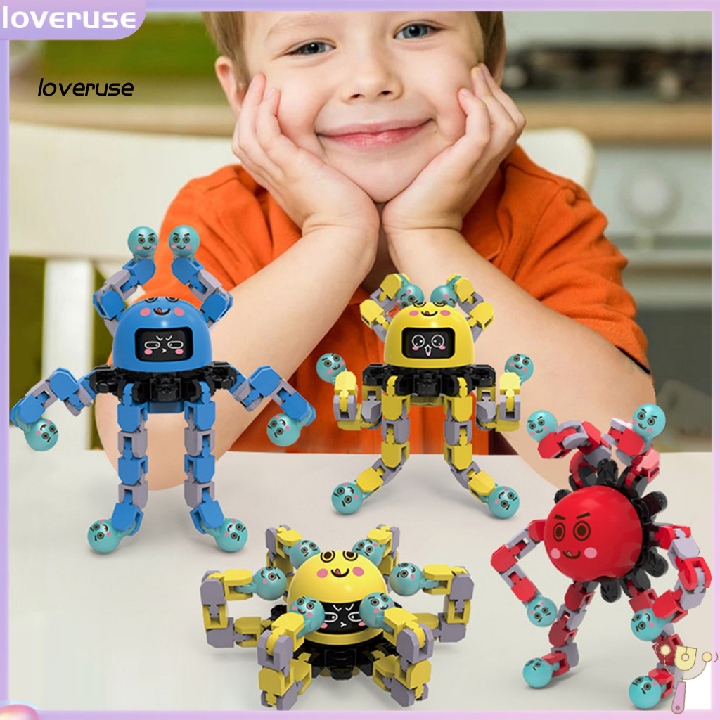 /LOV/ Fidget Spinner ของเล่นการเปลี่ยนรูป Fidget Spinner 3 ชิ้น Transformable Fidget Spinner ความเคร