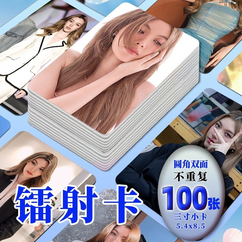 OrmKornnaphat การ์ดภาพเลเซอร์สองด้าน 100 ชิ้น สินค้าไม่นํากลับมาใช้ใหม่ 10 ซม. มุมกลม Photo LOMO การ