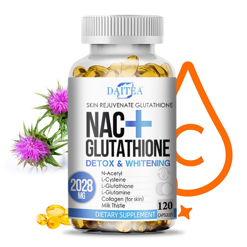 NAC Whitening Glutathione อาหารเสริม - ไวท์เทนนิ่ง จางลง จุดด่างดํา ให้ผิวเรียบเนียนและกระชับ รักษาฟังก์ชั่นตับ ส่งเสริมการล้างพิษ