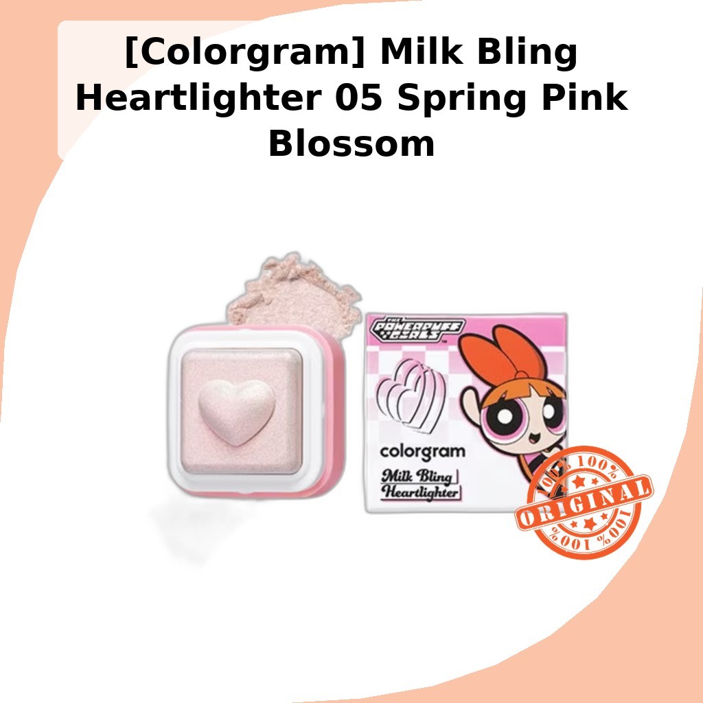 [Colorgram] Milk Bling Heartlighter 05 Spring Pink Blossom / Korean Highlighter / Shimmering Glow by