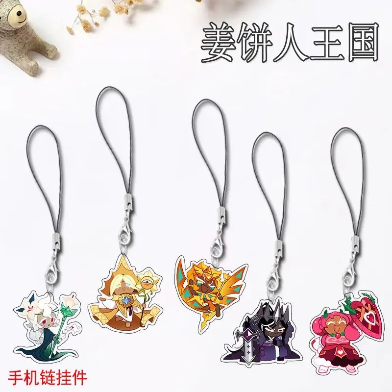 Cookie Run Kingdom ที่แขวนโทรศัพท์อะคริลิค Mica พวงกุญแจกระเป๋าถือ Pure Vanilla Shadow Milk Mystic F