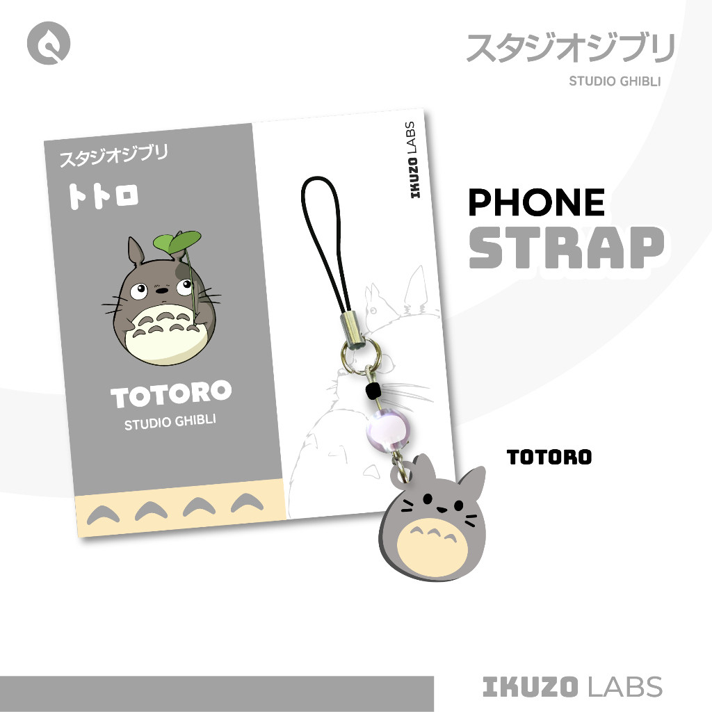 Phonestrap Studio Ghibli By Ikuzolabs | Totoro Ponyo Jiji Kiki Kaonashi สายคล้องโทรศัพท์