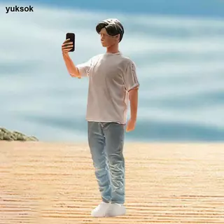 [yuksok] 1:64 Scale Boy Miniature Figure Tiny Miniature People Figurine โครงการ DIY