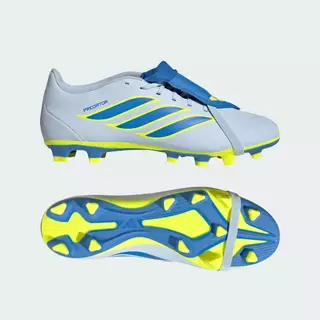 adidas ฟุตบอล รองเท้าฟุตบอลพร้อมลิ้นพับได้ PREDATOR CLUB สำหรับพื้นสนามหญ้า/พื้นสนามหลายประเภท Unisex สีน้ำเงิน JS0347